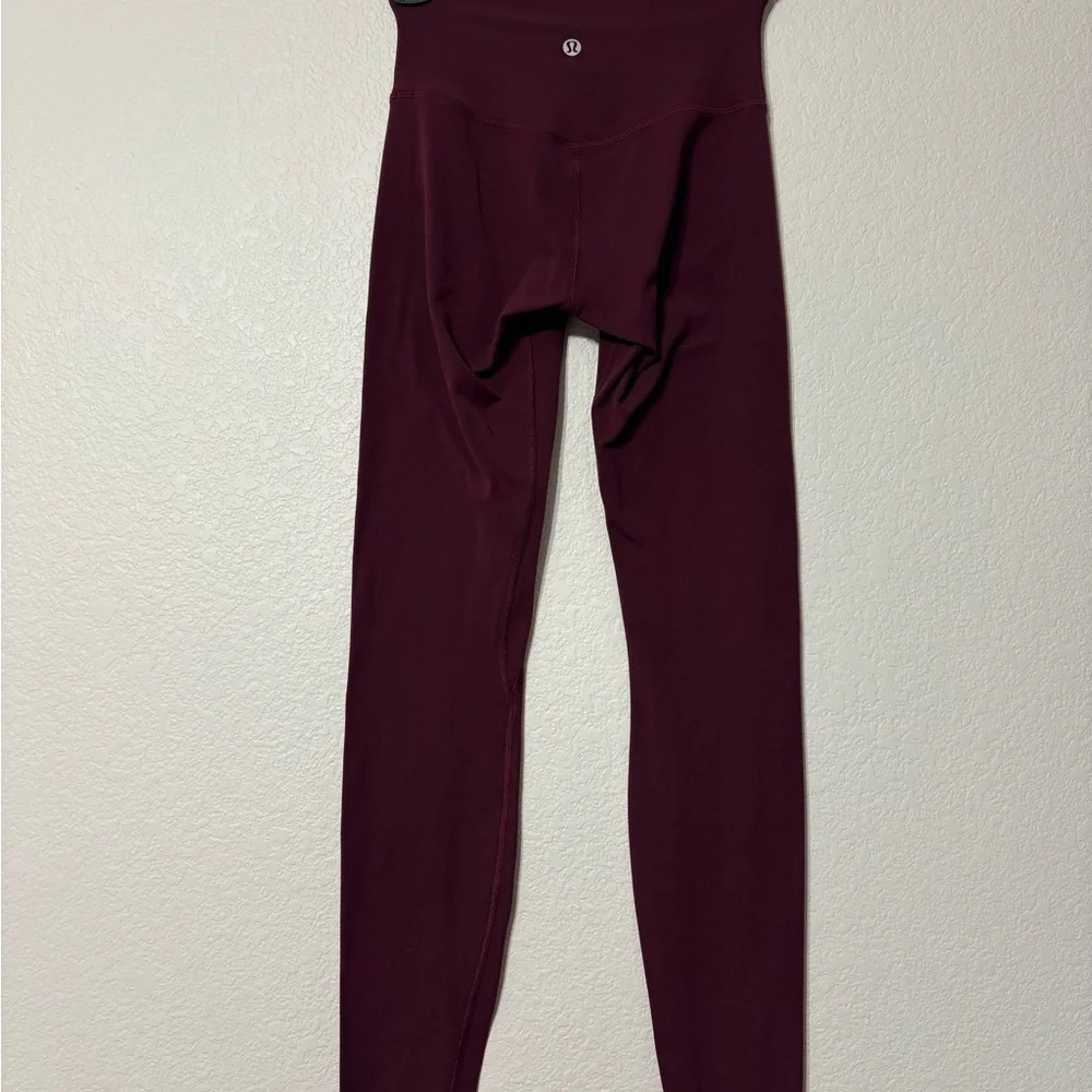 Lululemon Align Plum Shadow (Burgundy) Full Length High-Waisted Leggings. Nulu
